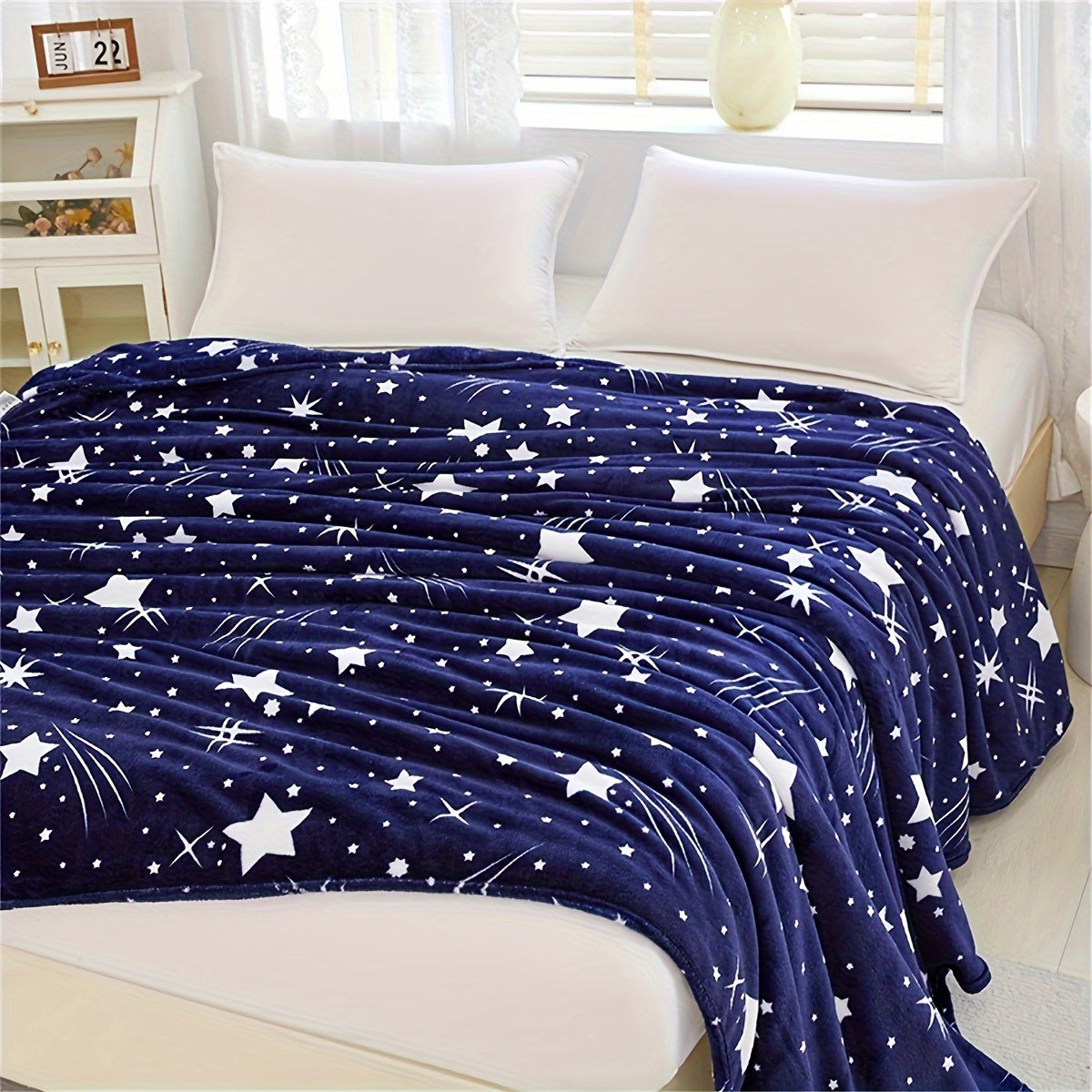 Manta de forro polar Meteor Patroon – Suave y cálida, para sofá, cama, oficina, camping y viajes