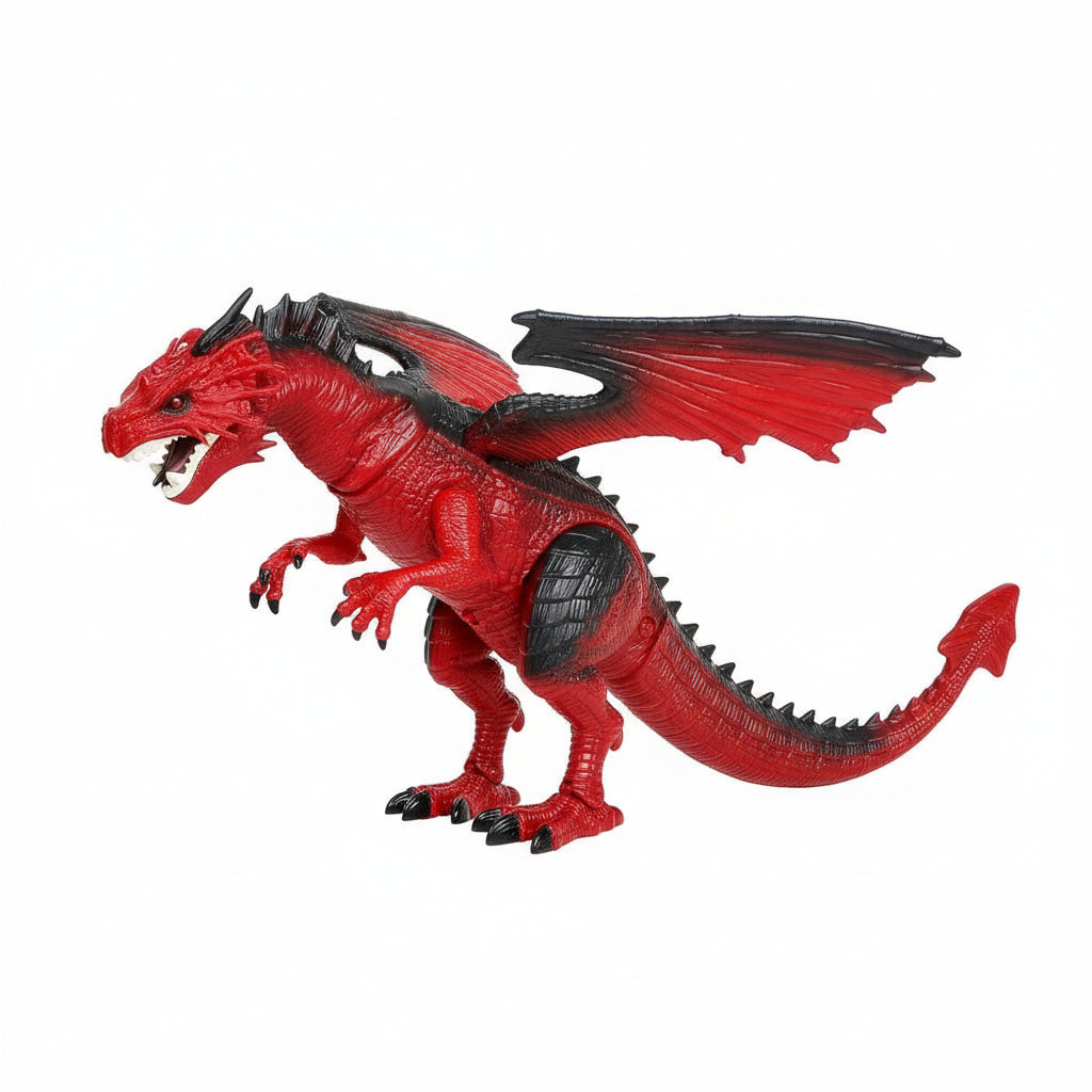 Brinquedo Dragão Controlo Remoto Luz Som Fumo