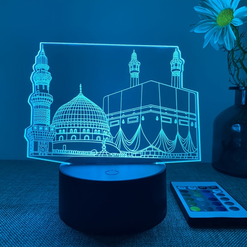 DecoLicht - Lampada Notturna 3D con Telecomando e 16 Colori