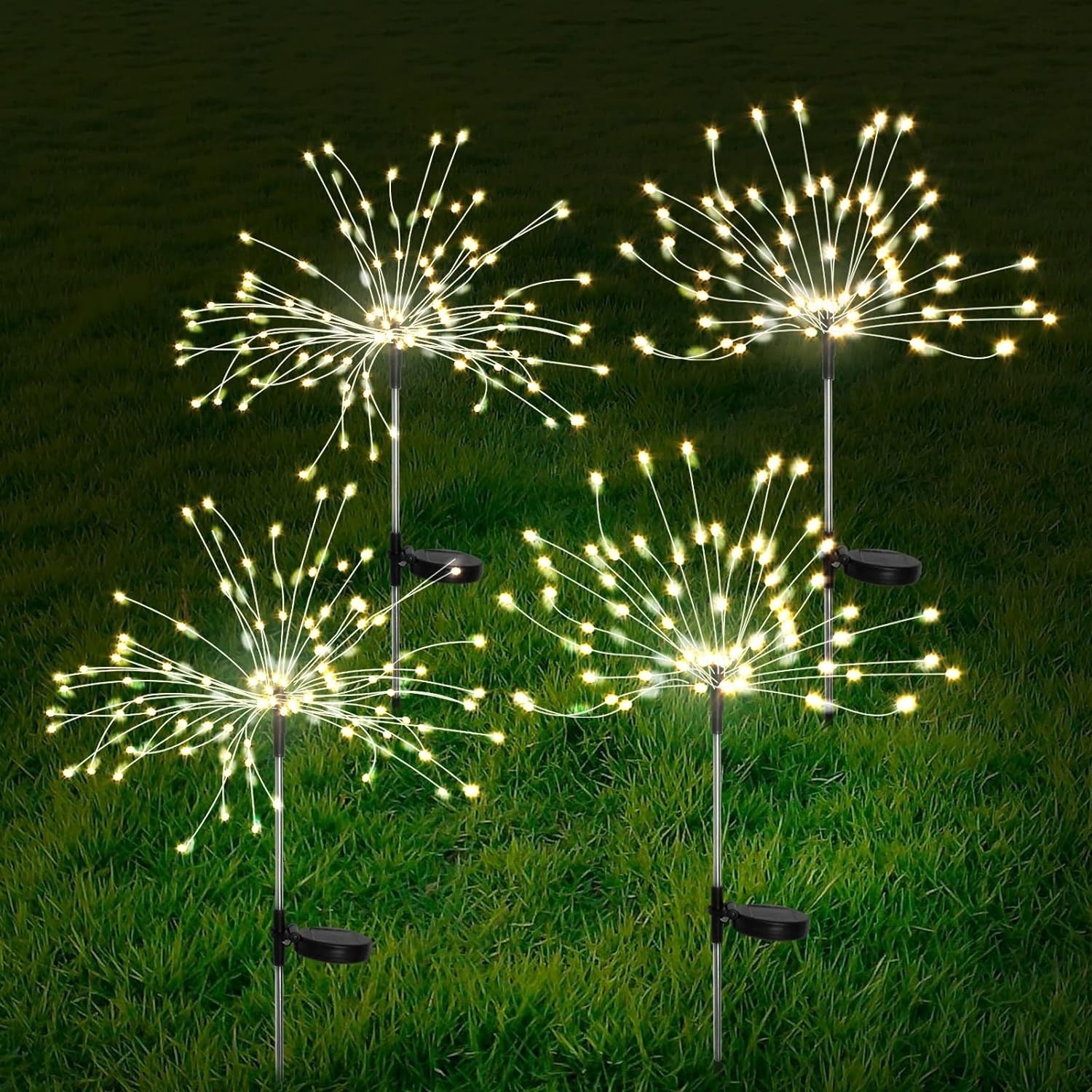 4 Piezas Lámparas Solares de Jardín para Exterior