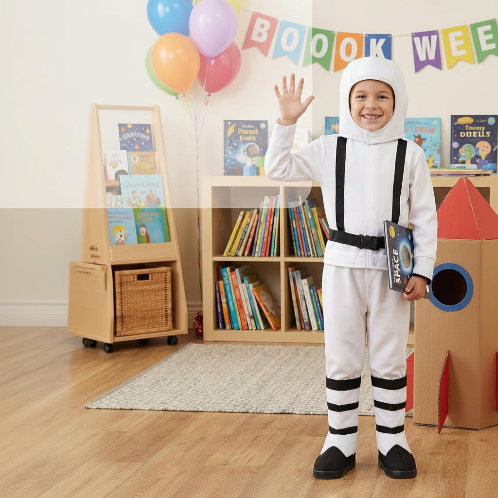 Fato de Astronauta Completo para Criança Halloween Carnaval Espaço