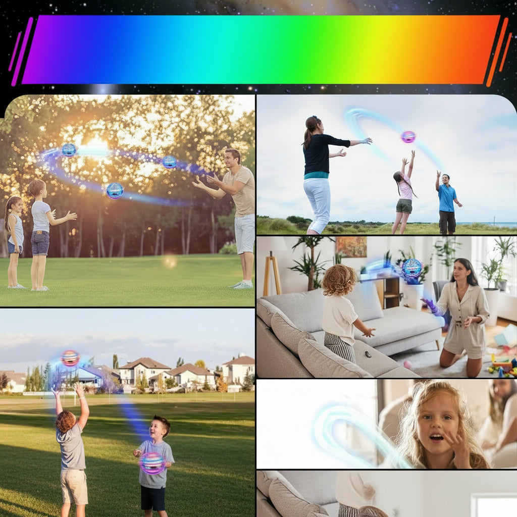 Bola Voadora Brinquedo Luzes LED Bola Flutuante Mágica Crianças