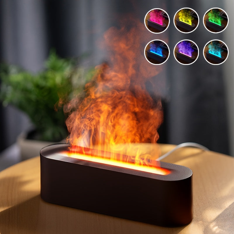 FlameGlow - Lampada Aromatica USB con Effetto Fiamma e Illuminazione RGB
