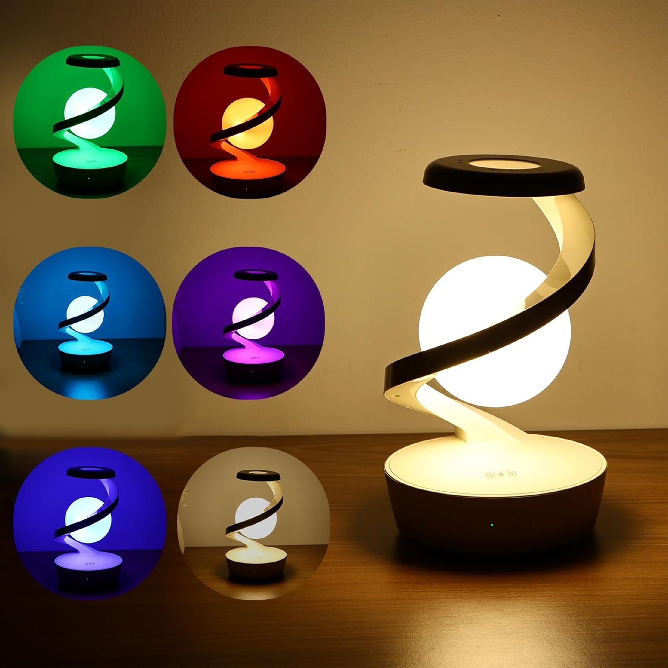 GestureGlow - RGB LED Desk Lamp with Wireless Charging