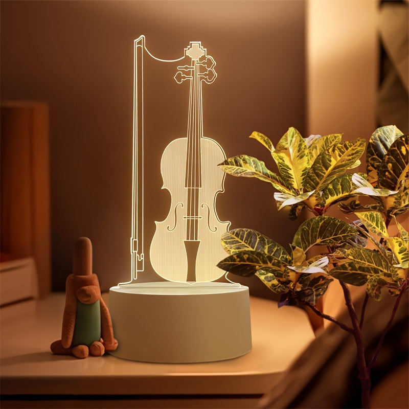 MusicLight - 3D Illusion Cello LED Night Lamp