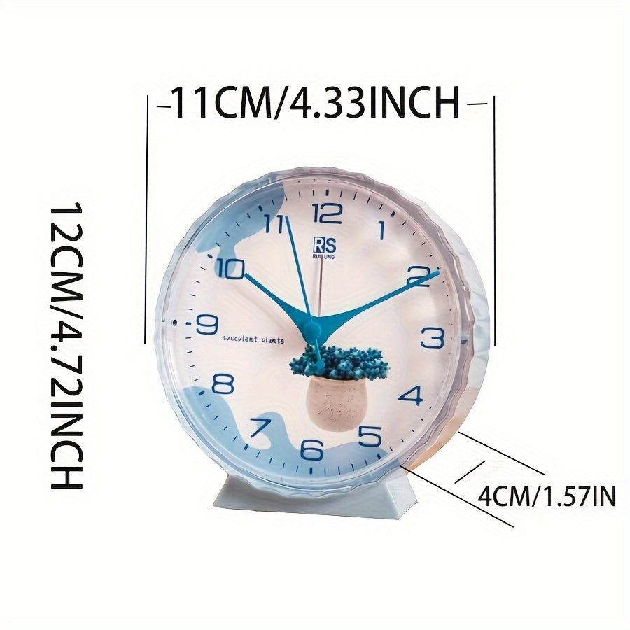 FloraTime - Charmante Bloemen Bureauklok met Alarm