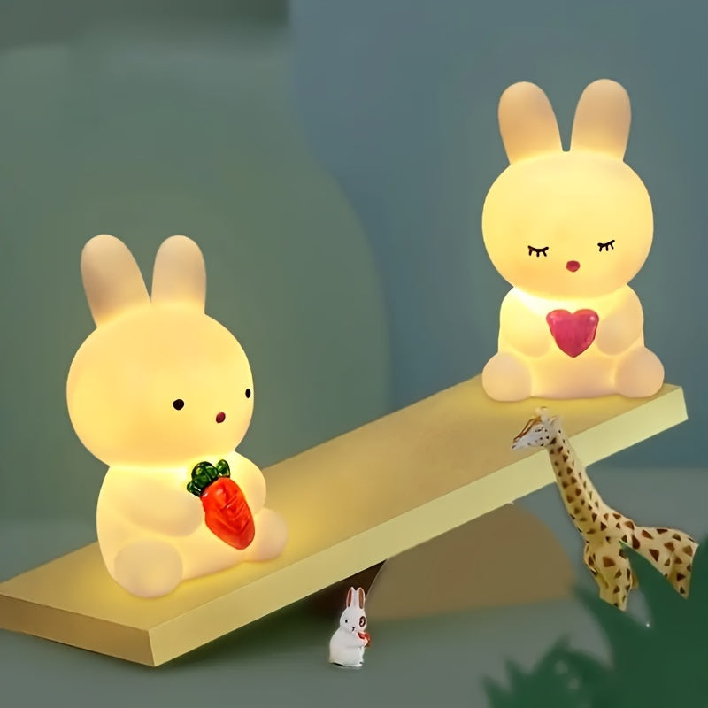 BunnyGlow - Cute Rabbit Lamp with LED Light for Decoration and Night Light