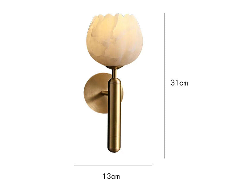 LuxeLicht - Romantic Wall Lamp with Marble Finish