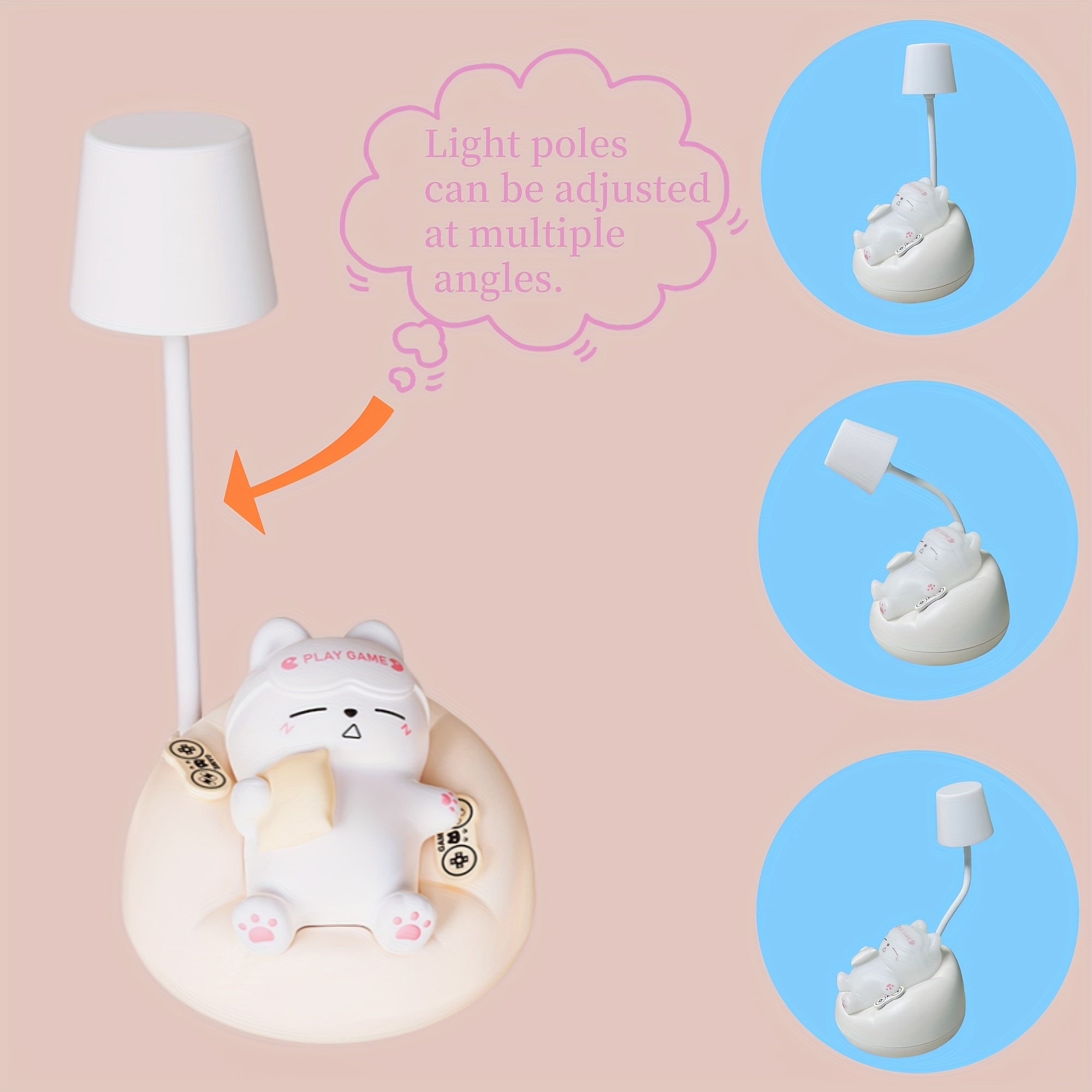 LumiKat - Soft Cat Night Light with USB Charging