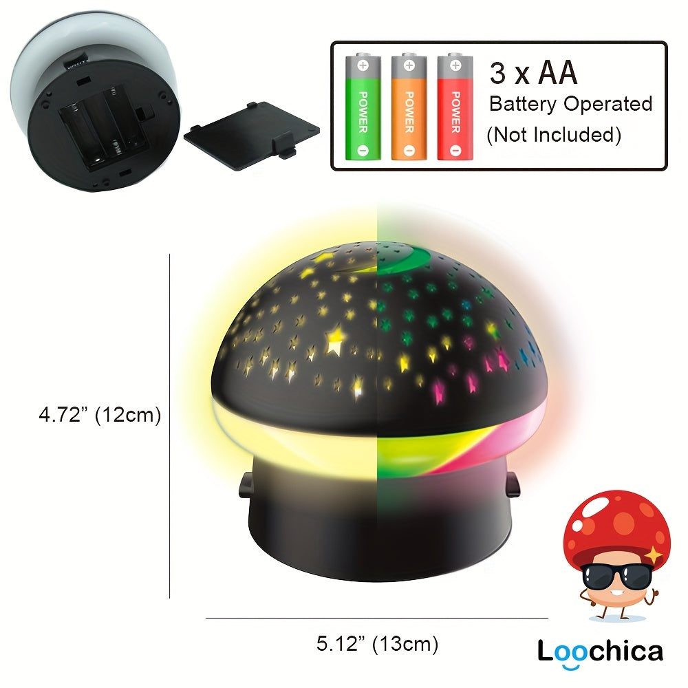 StarryGlow - Night Light with Mushroom Projector