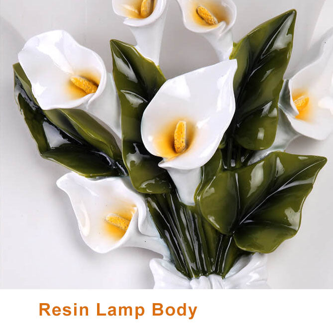 BloomLight - Lámpara de pared con 1 brazo y forma de arbusto de flores