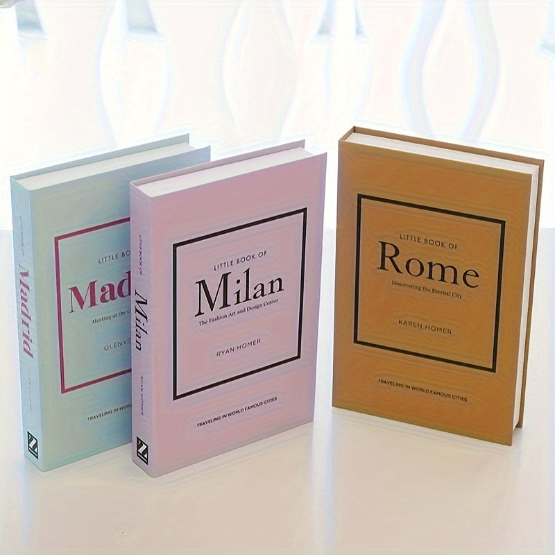 Classic Boekensteun Set met 3 Faux Boeken - Elegante Plankdecoratie