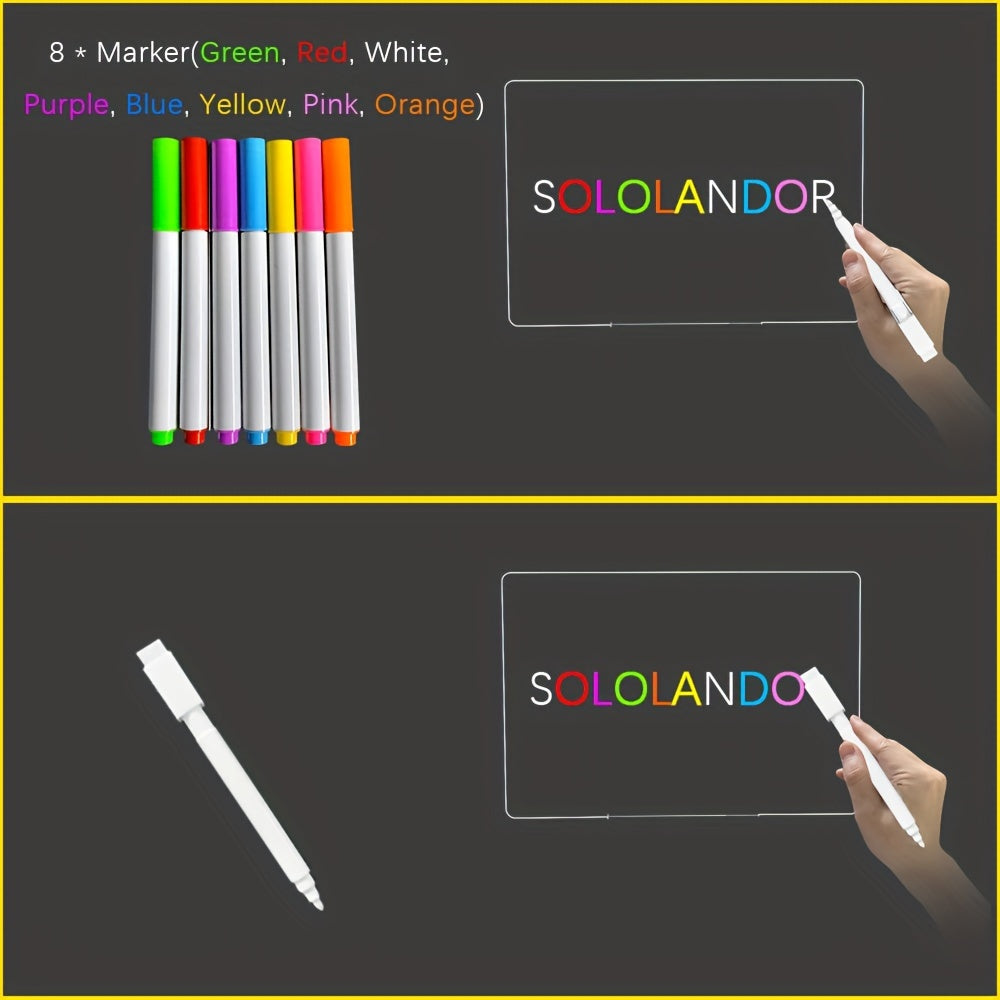 GlowNote - USB LED Night Lamp with Writable Acrylic Board