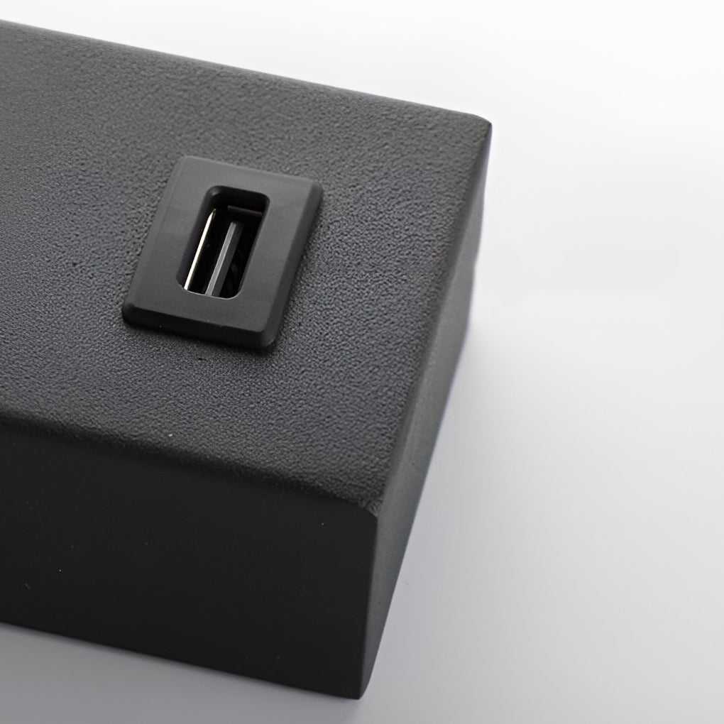 LuxiLicht - Lámpara de pared LED moderna ajustable con interruptor y puerto de carga USB
