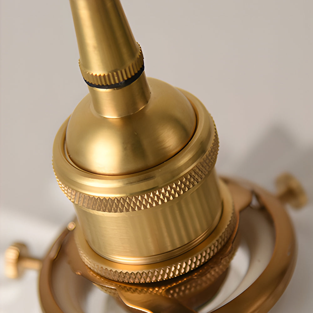 PleatCeramic - Vintage Pendant Lamp with Folded Design and Brass Base