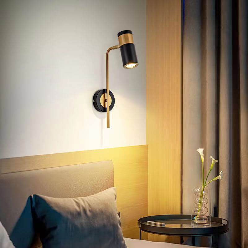 Candeeiro de parede LED giratório minimalista moderno em ferro