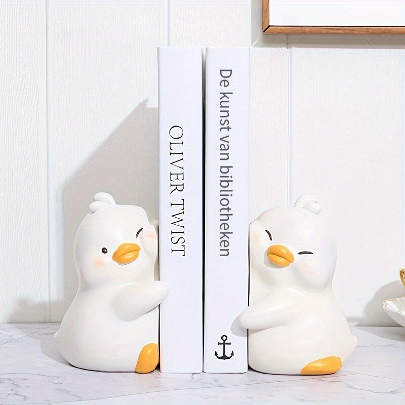 AnimalDecor - Set van Schattige Dieren Boekensteunen - Eend, Olifant, Panda
