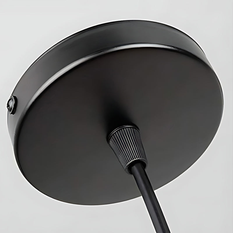 Lampadario Retro in Stile Industriale a LED in Piccola Gabbia di Ferro Nera 1/3-Lights