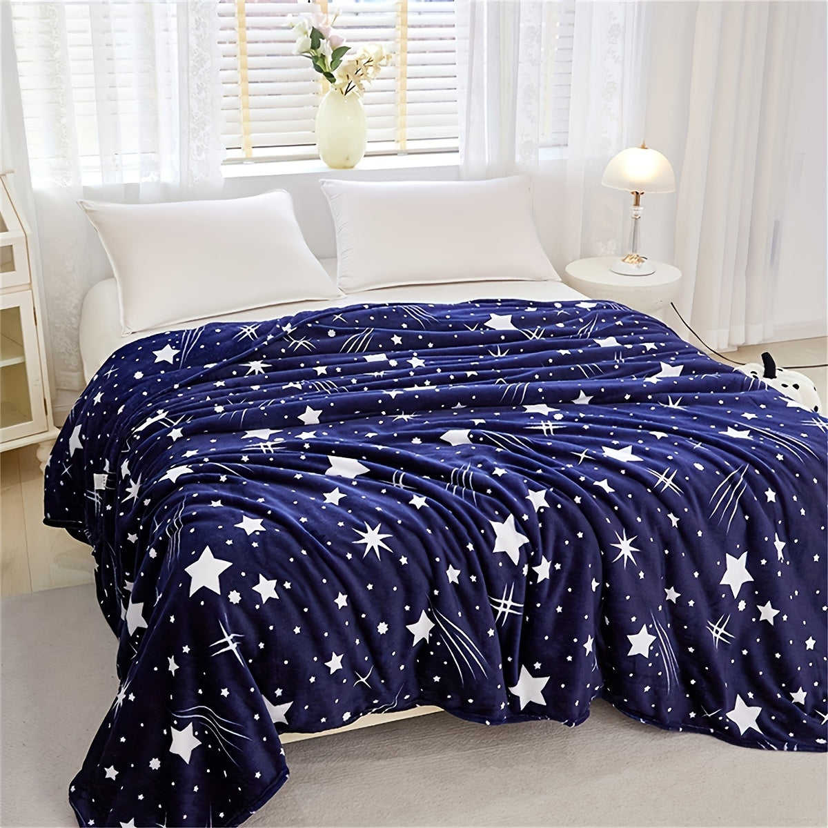 Manta de forro polar Meteor Patroon – Suave y cálida, para sofá, cama, oficina, camping y viajes