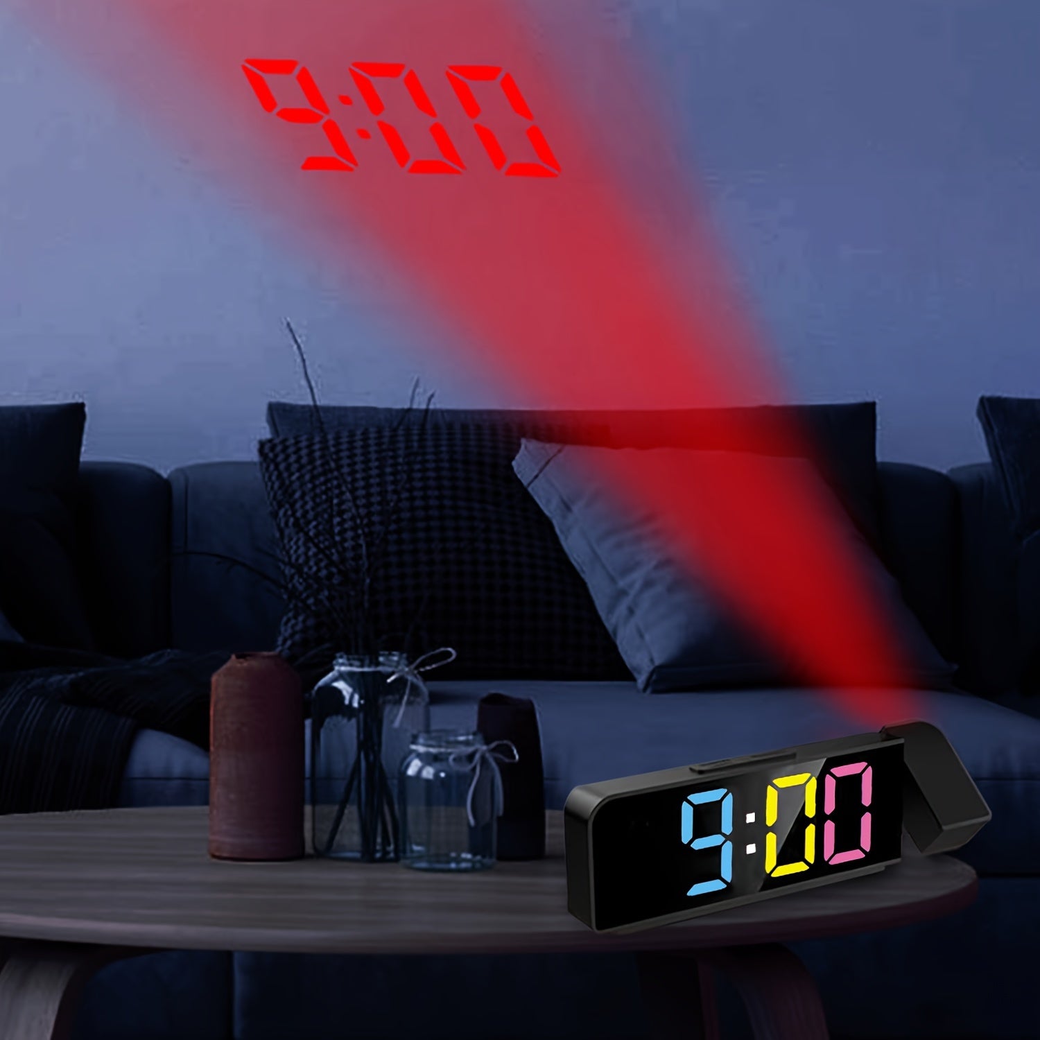 TimeView - Reloj despertador digital con proyección, función de repetición y visualización de fecha