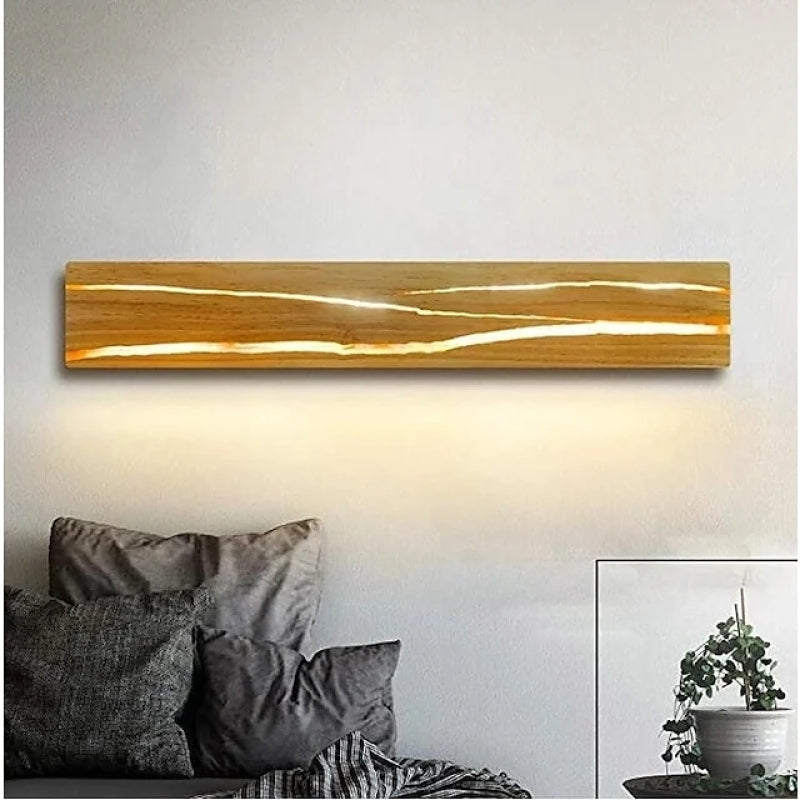 Orr Lámpara de Pared LED Minimalista Comedor/Dormitorio Madera