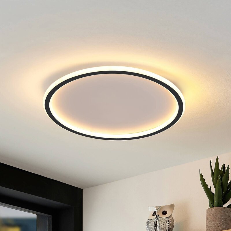 LunaNova - Lampada da soffitto LED rotonda moderna in metallo/acrilico
