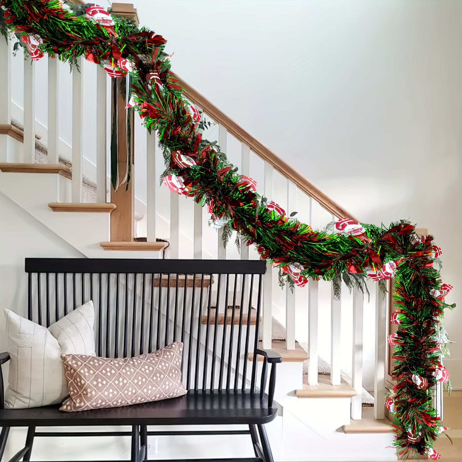 FestiveTinsel - Ghirlande Metalliche Rosse e Verdi