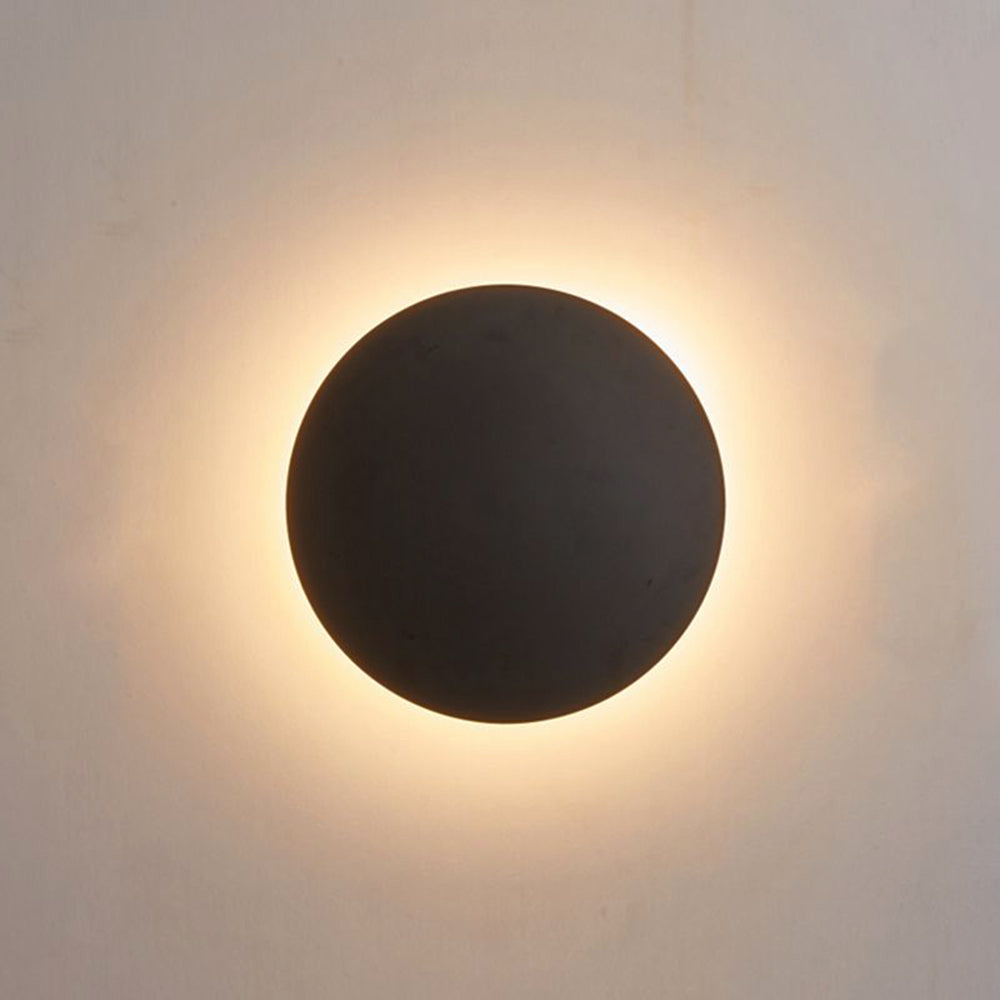 Orr Moderne Lámpara de Pared Redonda - Negro/Blanco/Oro, Metal, Sala de Estar
