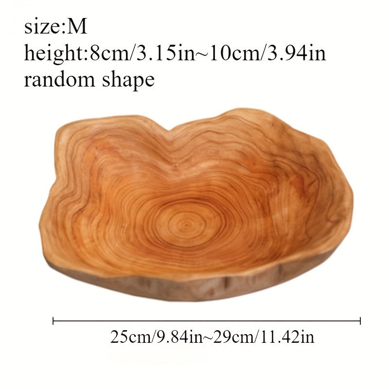OctaWood-Fruitkom - Tigela Octogonal Maciça de Madeira para Casa e Restaurante