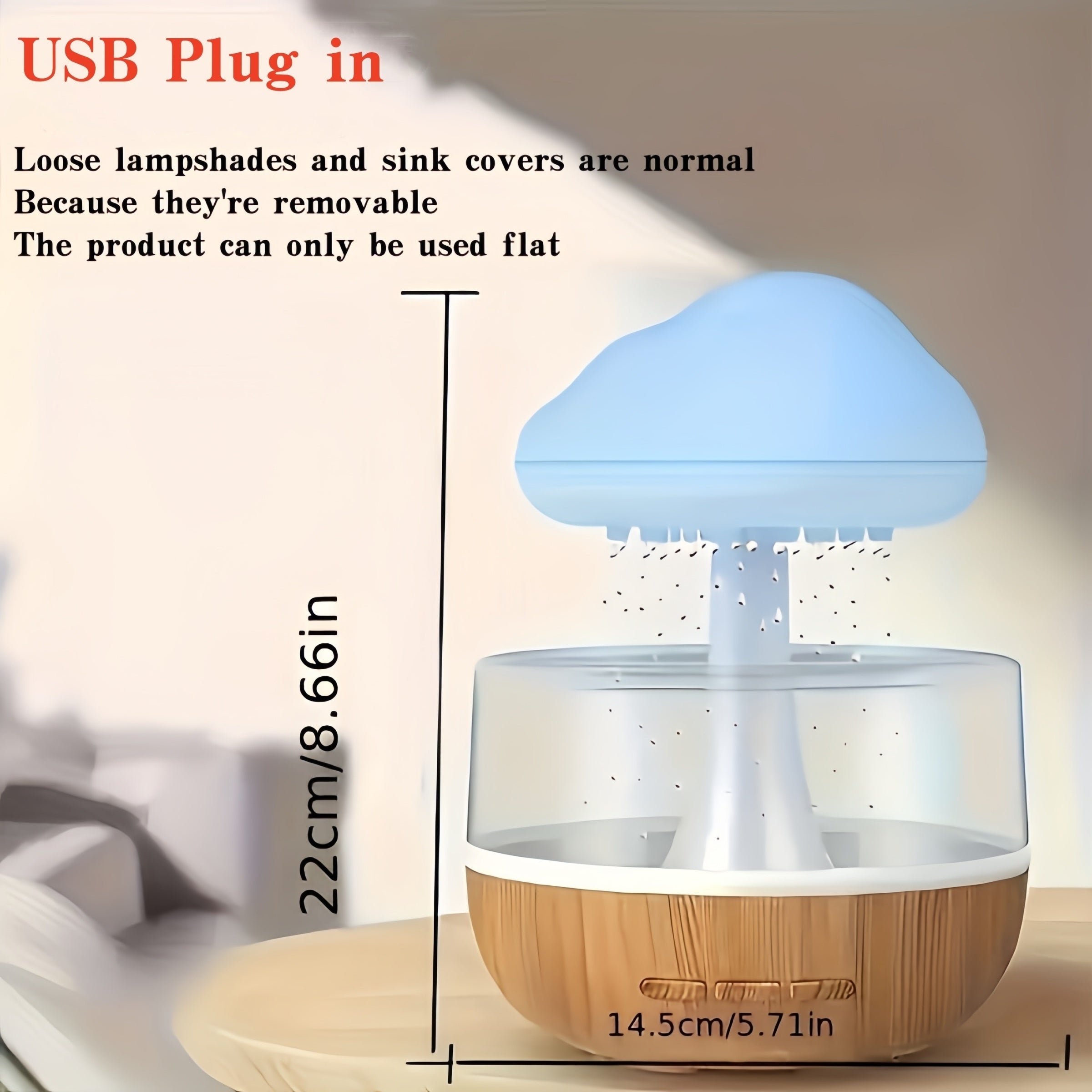 PhantomGlow - Lámpara de mesa USB y humidificador, luz decorativa