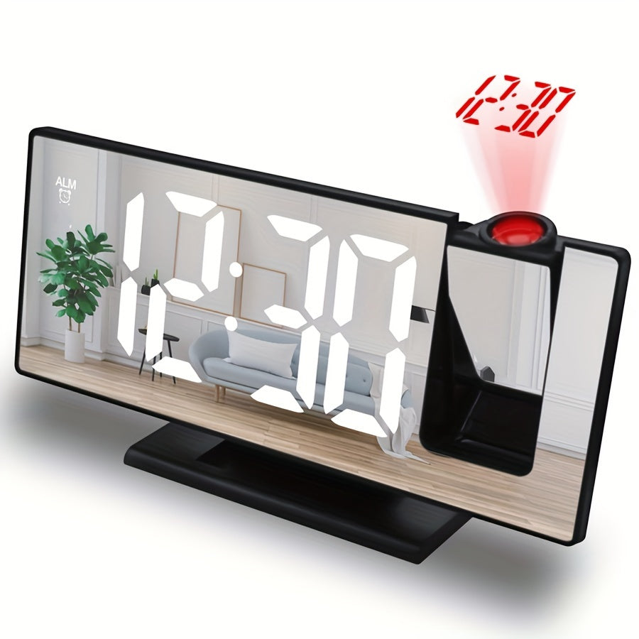 ProjectTime - Large LED Mirror Clock with Projection