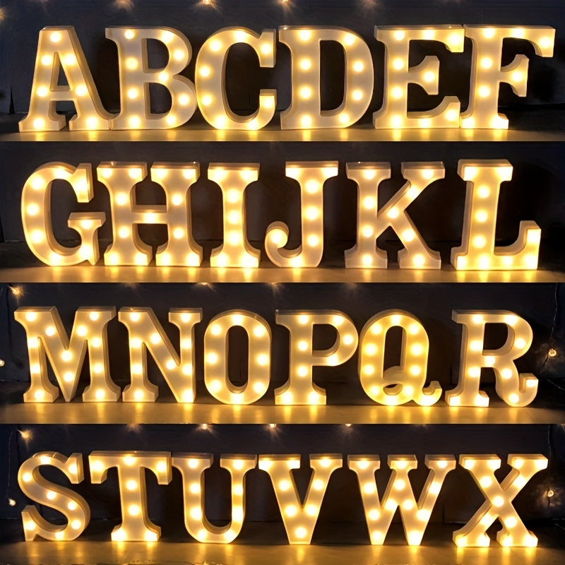 AlphaGlow - Lámpara de letra decorativa LED con alimentación por batería