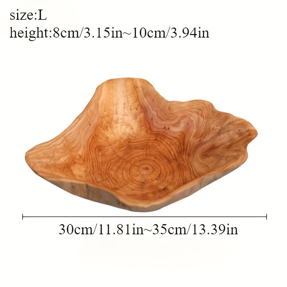 OctaWood-Fruitkom - Tigela Octogonal Maciça de Madeira para Casa e Restaurante