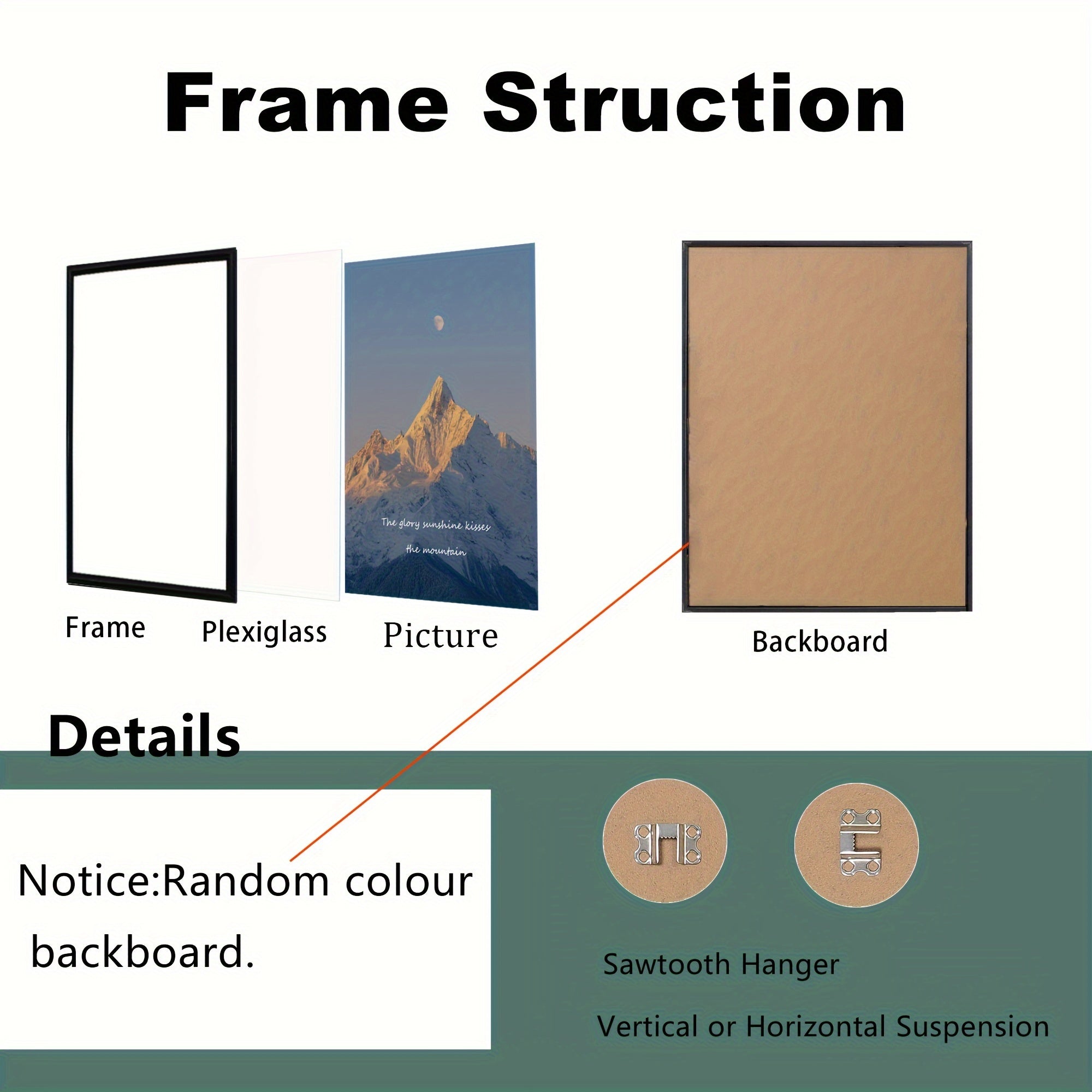 1 Piece Classic Simple Style Photo Frame - Suitable for Wall Decoration, Large Photo Frame for Paintings and Gifts