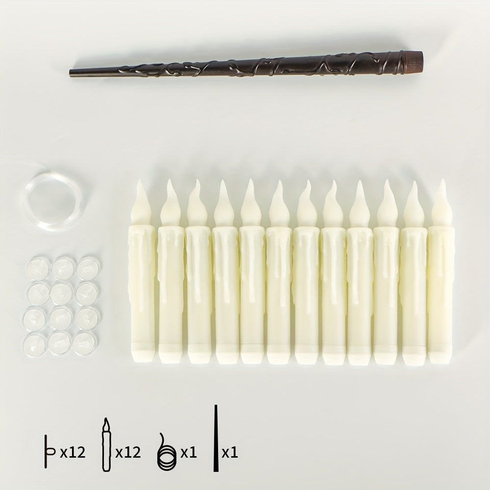 12 pezzi Candele Galleggianti LED Senza Fiamma con Telecomando - Perfette per Decorazioni di Natale e Halloween