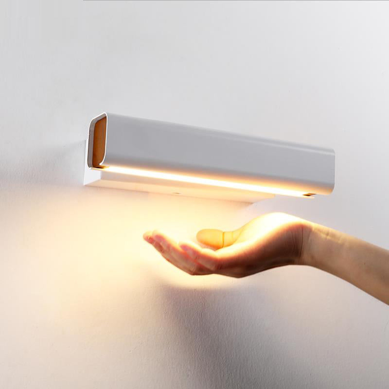 Applique Moderna LED Aqsa Interna Orientabile Rettangolare Metallo/Legno Soggiorno