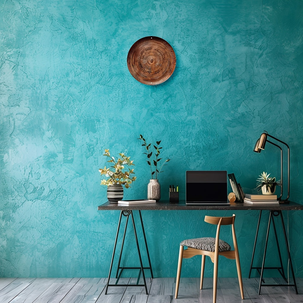 CoolamonArt - Arte de Parede Redonda em Alumínio para Decoração de Escritório