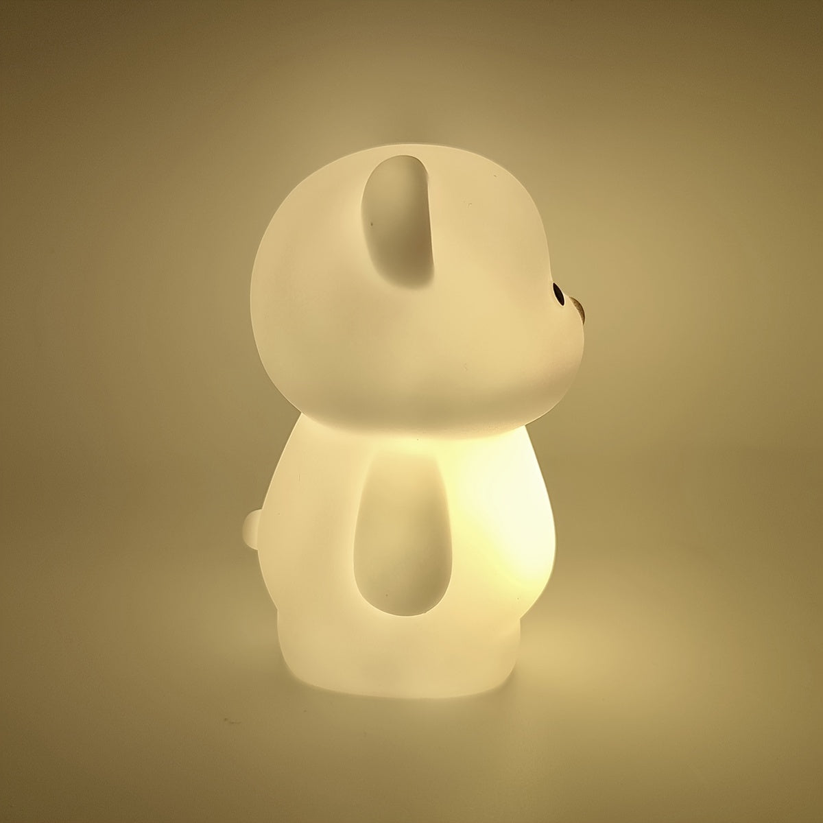 RusticBear - Candeeiro de noite independente em forma de urso com luz LED direcionável