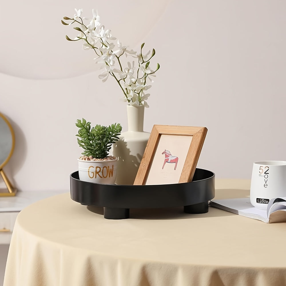 RondeDecor - Plastic Decorative Bowl with Wooden Look | Modern Design