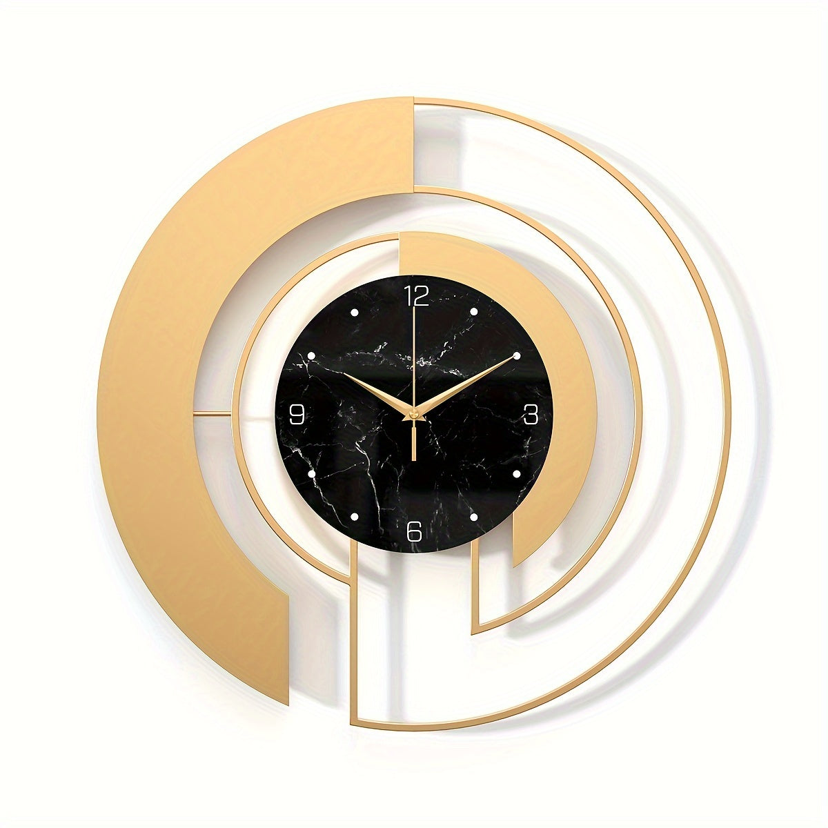 GeoGold - Modern Gold Wall Clock with Stylish Geometric Design