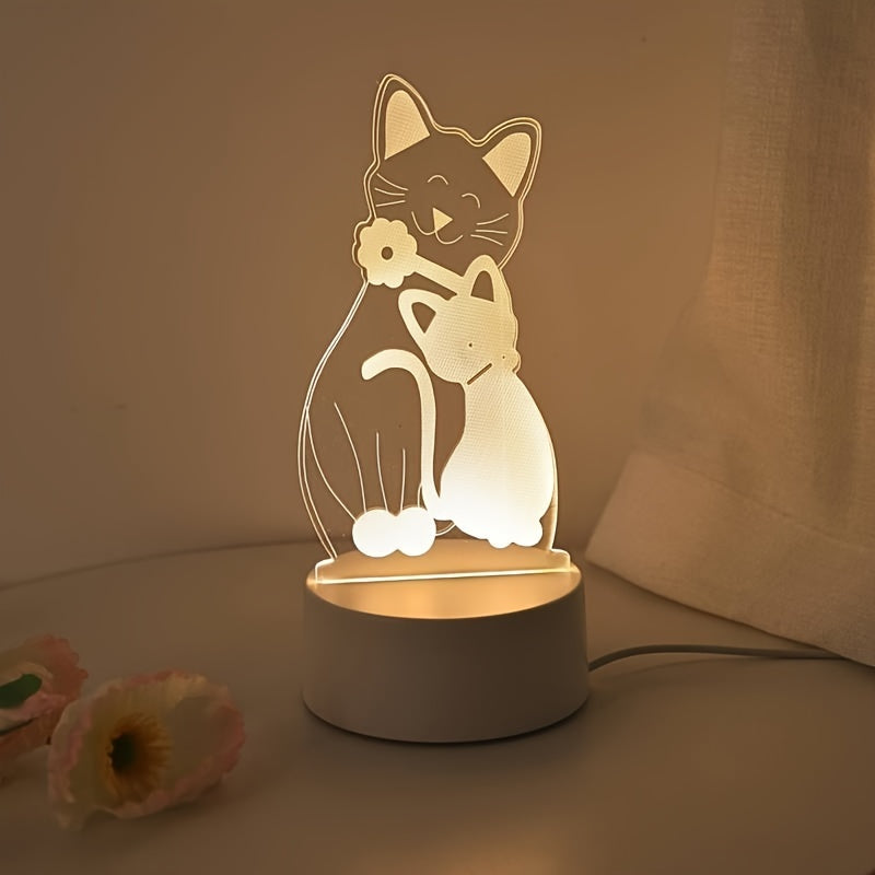 GlowPair - Art Deco Dimmable Pair of Cat Night Lamps