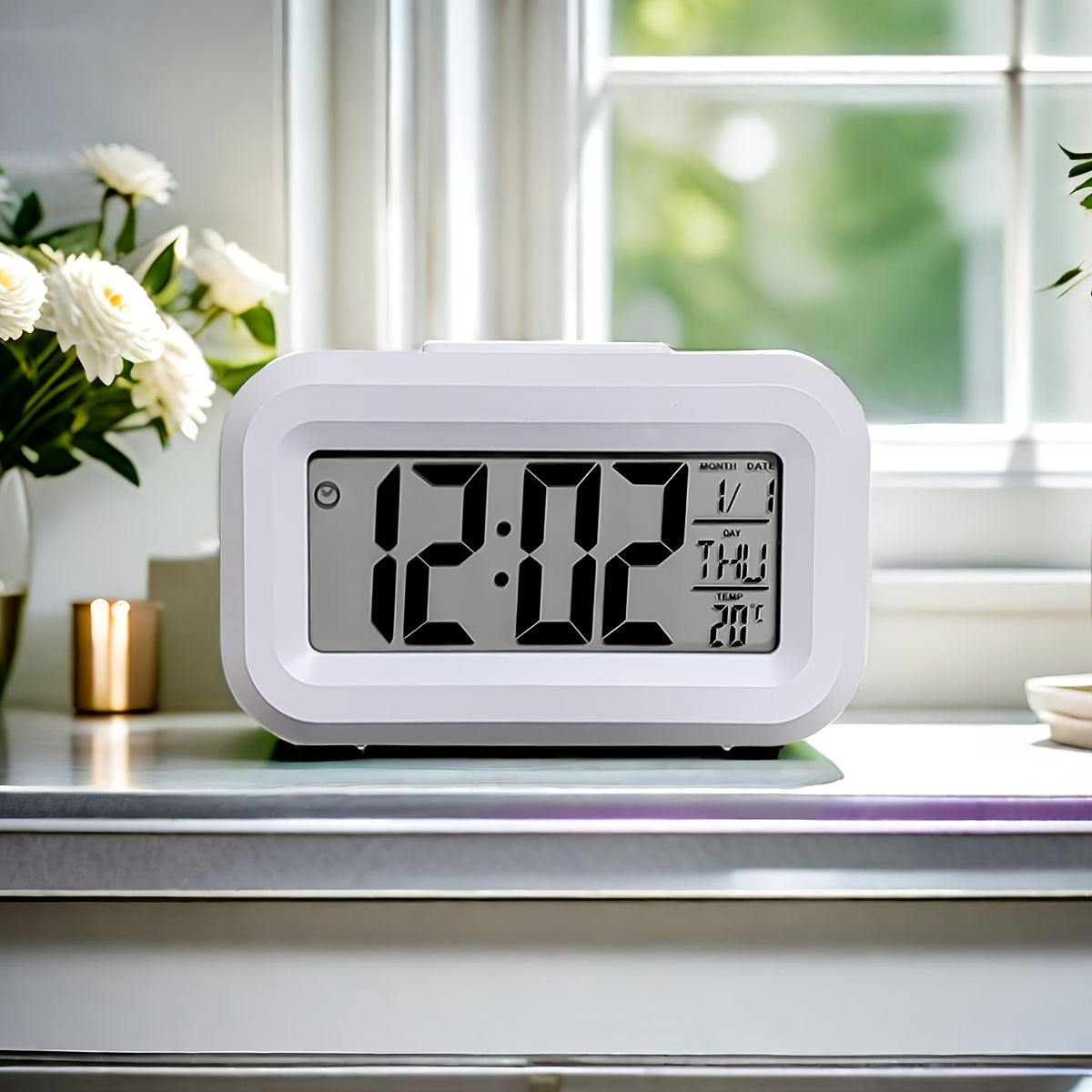 GlowClock - Digital Alarm Clock with Date and Light Display