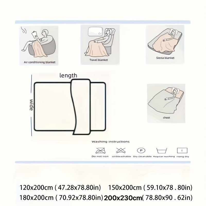 Manta de forro polar de leche a cuadros acogedora - Manta de invierno gruesa y suave para oficina y comodidad en la cama, lavable a máquina