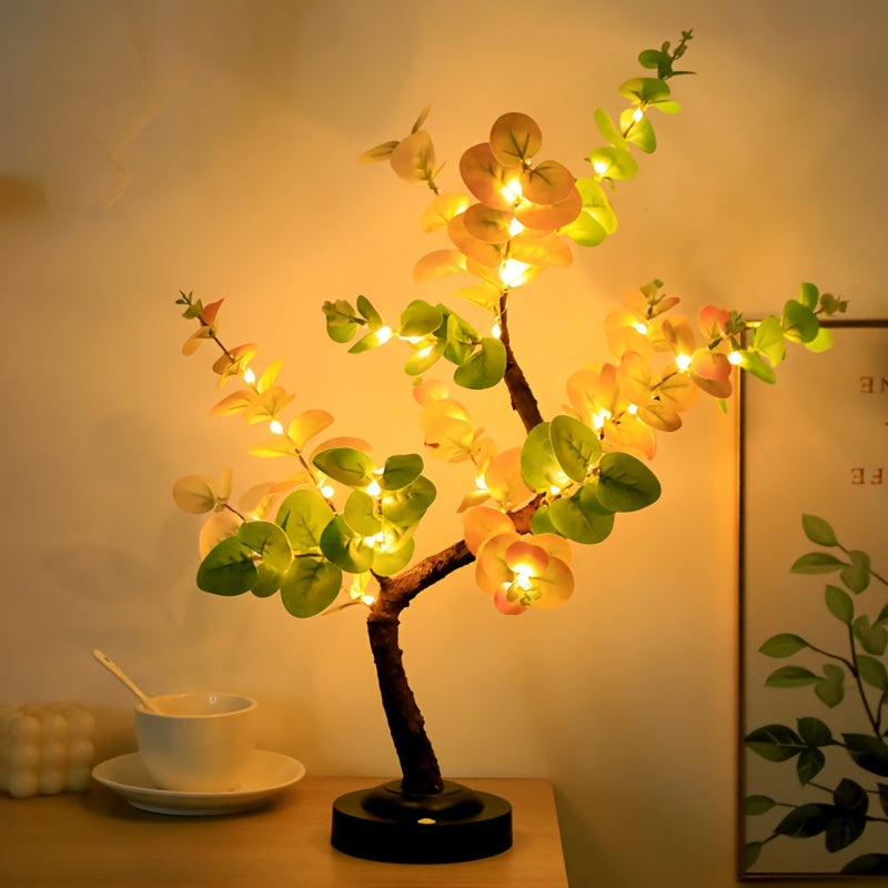 EucalyptusGlow - Lampada Bonsai a LED con Alimentazione USB/Batteria