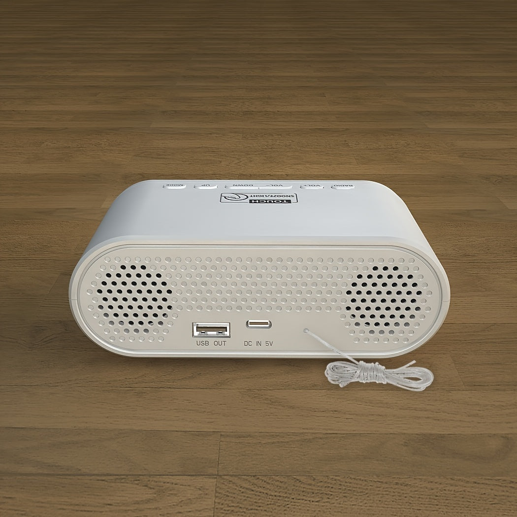 TimeGlow - Despertador Digital LED com Rádio FM e Função Soneca