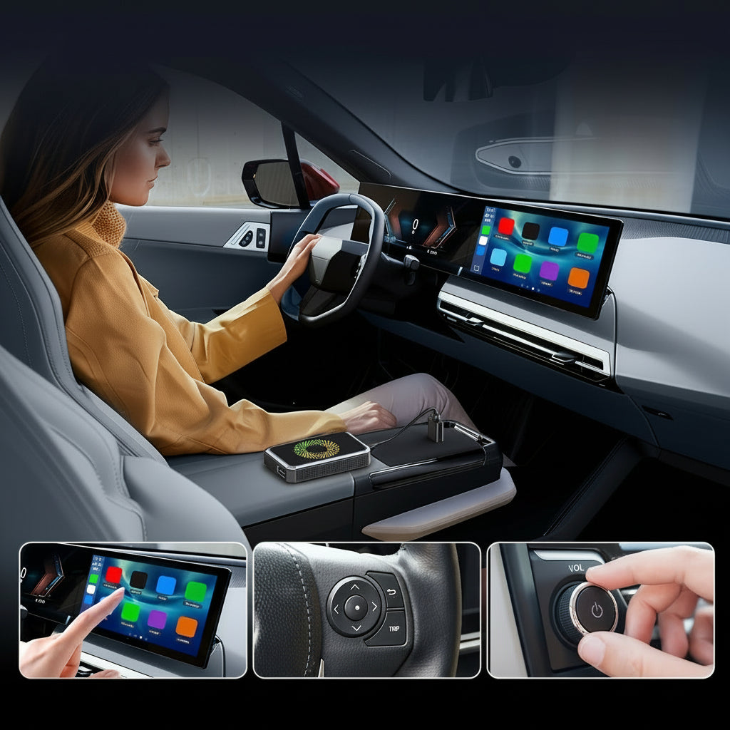 USB Wireless Carplay Adapter Car Multimedia Streaming Box