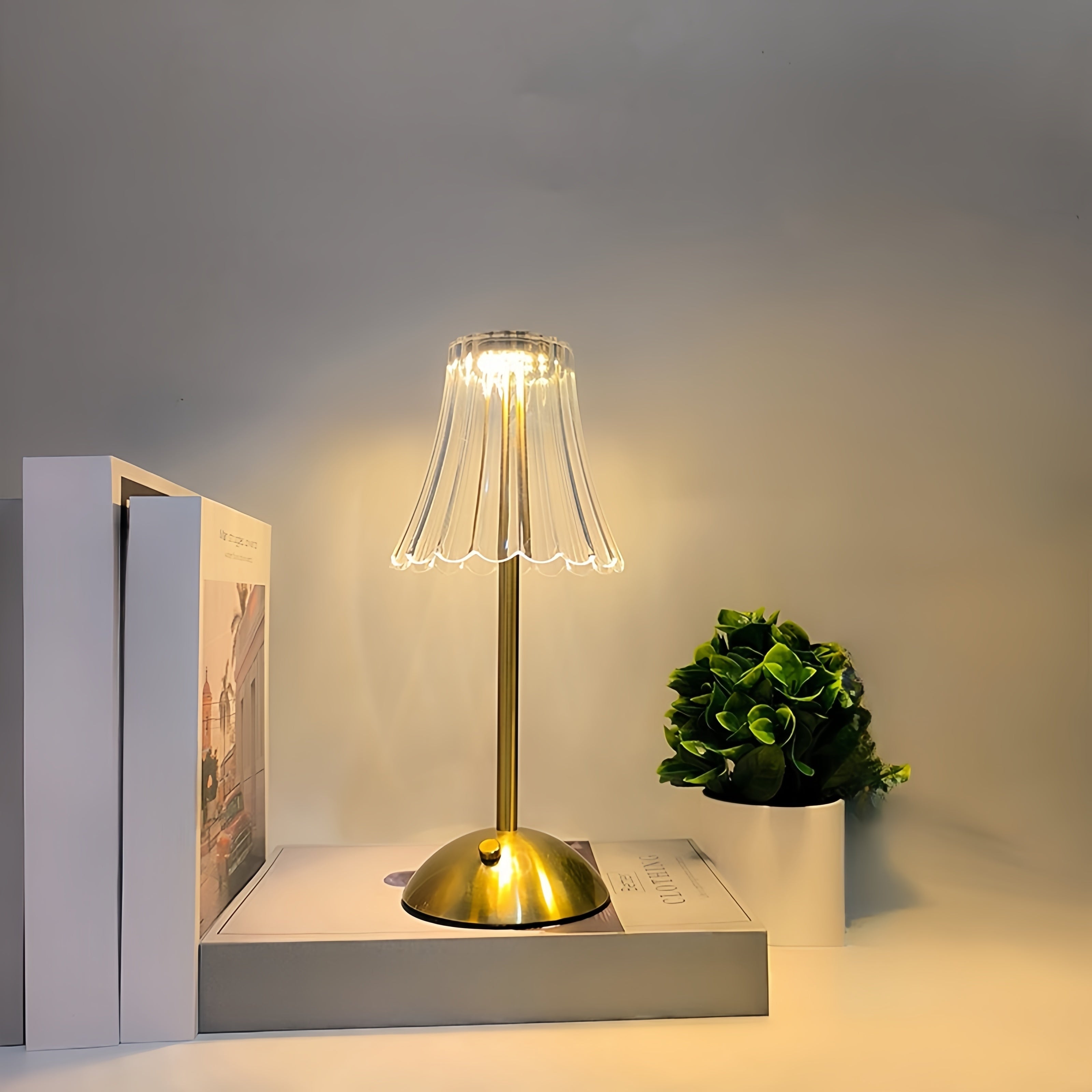 LumiGlow - Lampada da tavolo LED ricaricabile USB con controllo touch