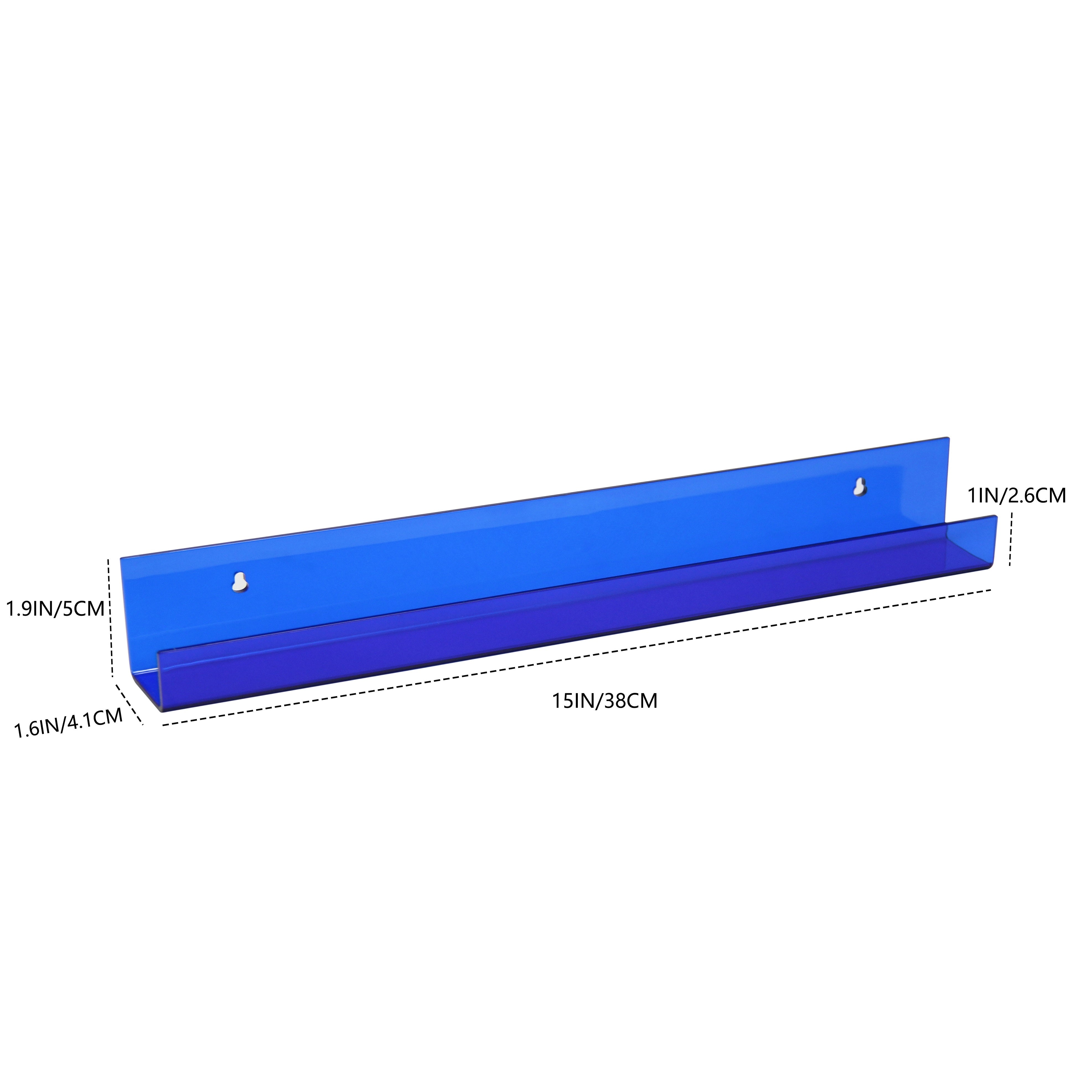 AcrylicClear - Floating Transparent Storage Shelves for Bedroom, Living Room & Bathroom