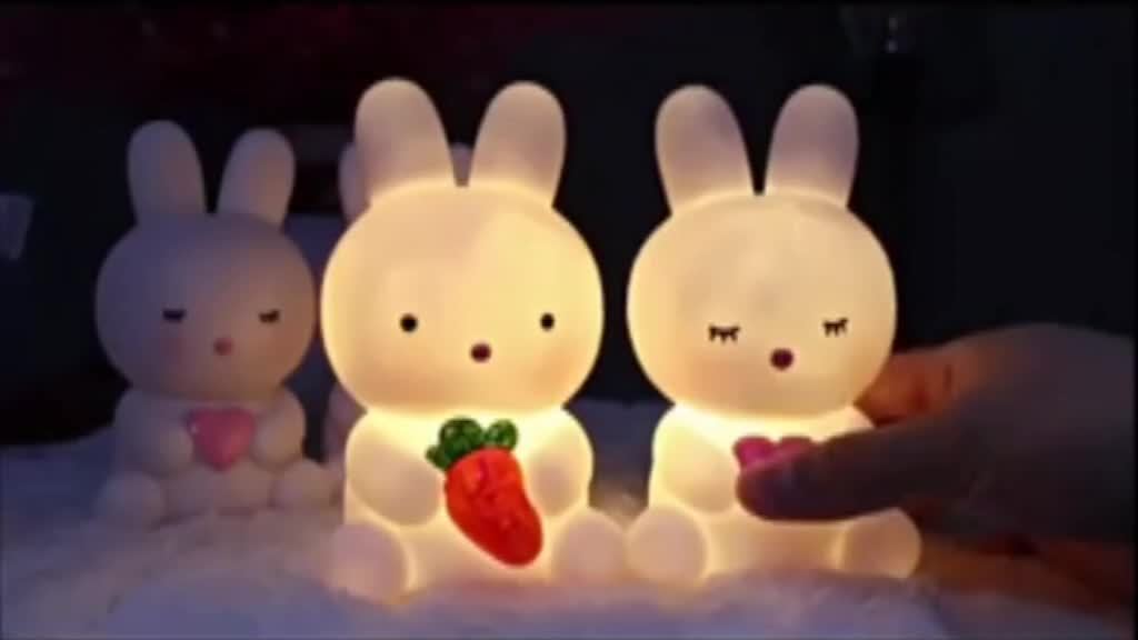 BunnyGlow - Cute Rabbit Lamp with LED Light for Decoration and Night Light