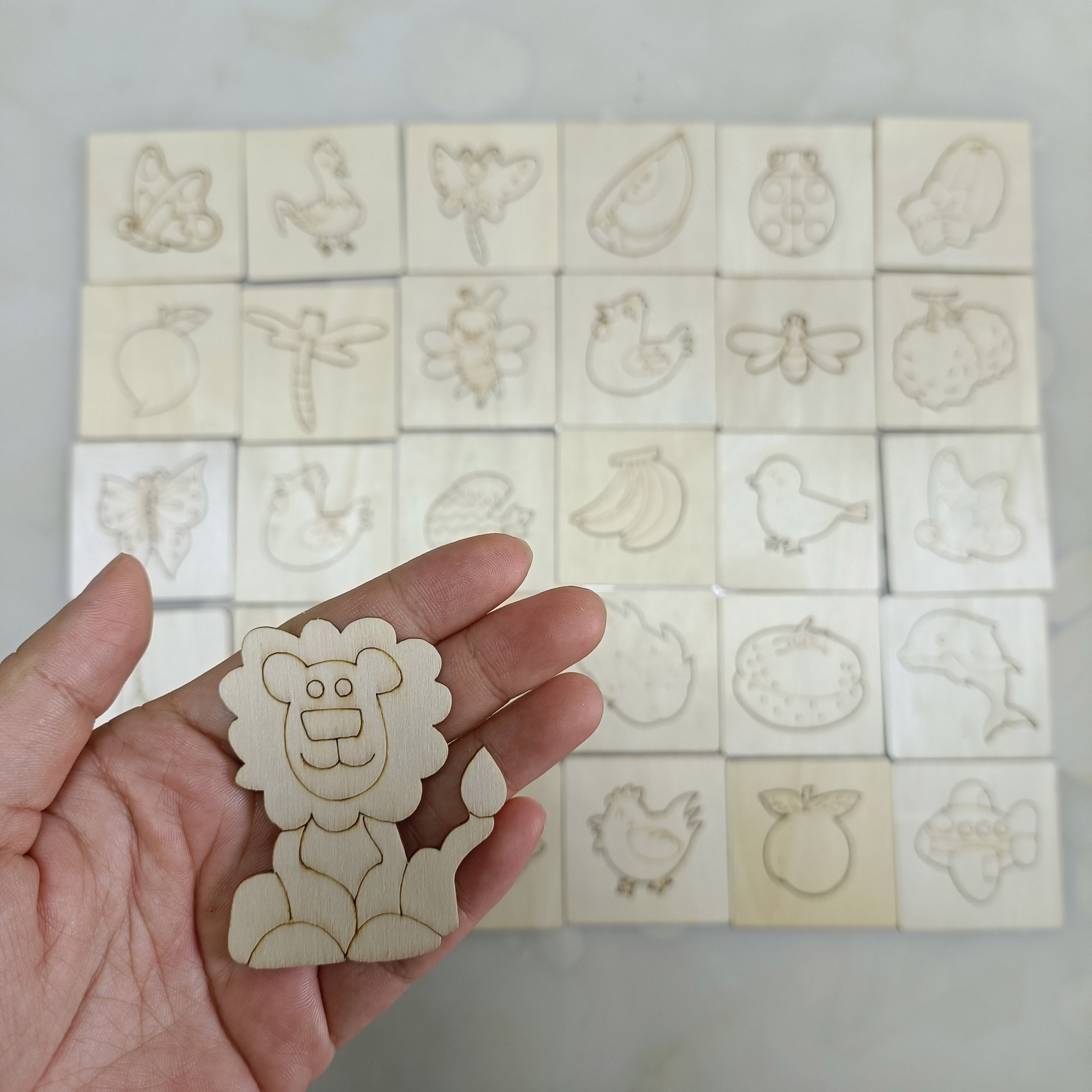 Set di Giocattoli per Disegnare Montessori da 20 Pezzi - Stencil in Legno per Pittura Fai-da-Te Giocattolo Educativo per Apprendimento